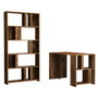 Hanah Home Lima - Walnut Mesa de estudio y estantería